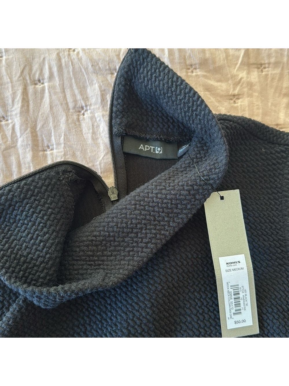 APT.9 black mock neck dress - Picture 3 of 5
